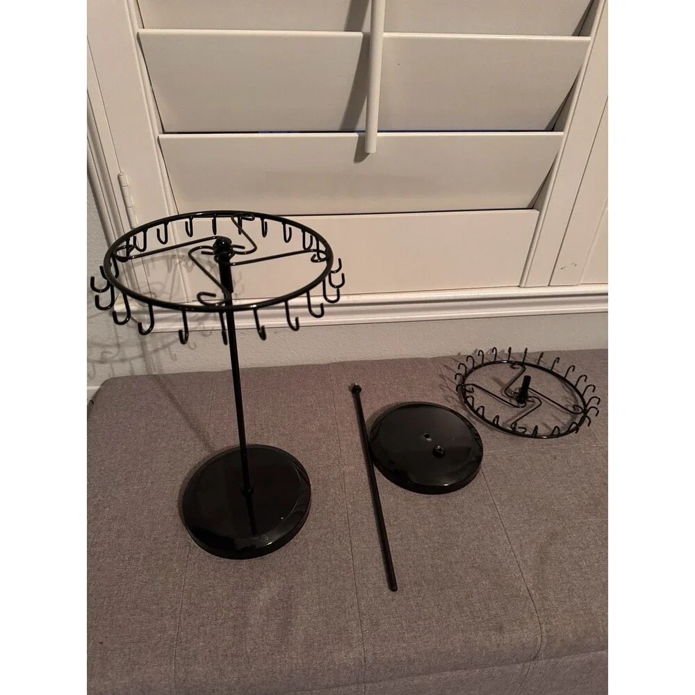 2 Rotating Necklace Holder Jewelry Organizer Display Stand 14-Inch 23 Hooks - Picture 6 of 6